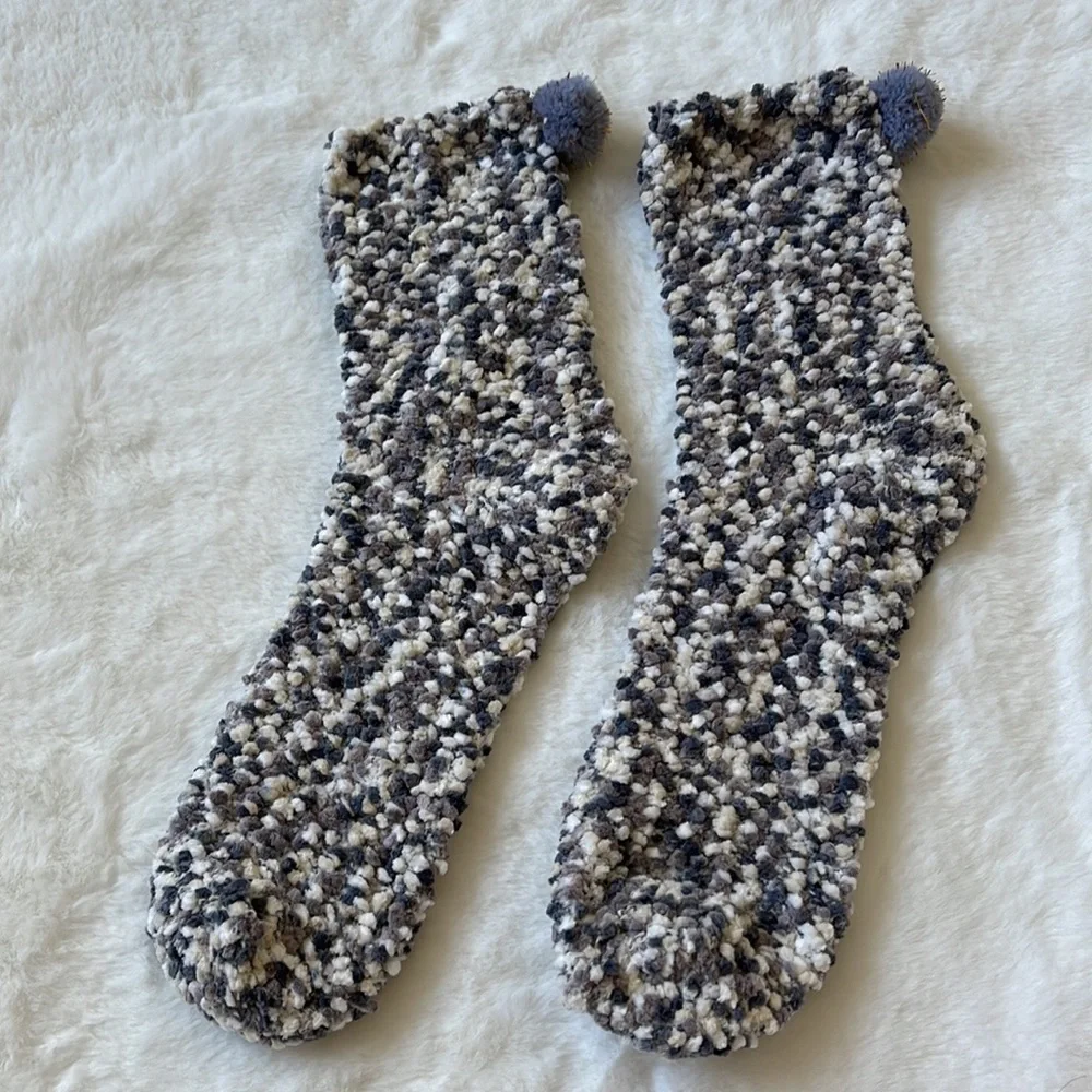 Birthday Cupcake Socks with Pom Poms in Box